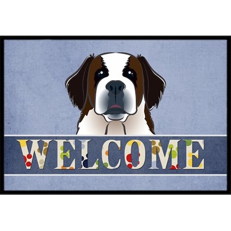 Carolines Treasures Carolines Treasures BB1432MAT Saint Bernard Welcome Indoor & Outdoor Mat; 18 x 27 in. BB1432MAT